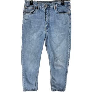 Levis 550 Jeans 35x30 (32x28) Blue Denim Relaxed Fit Mid Rise Cotton Blend